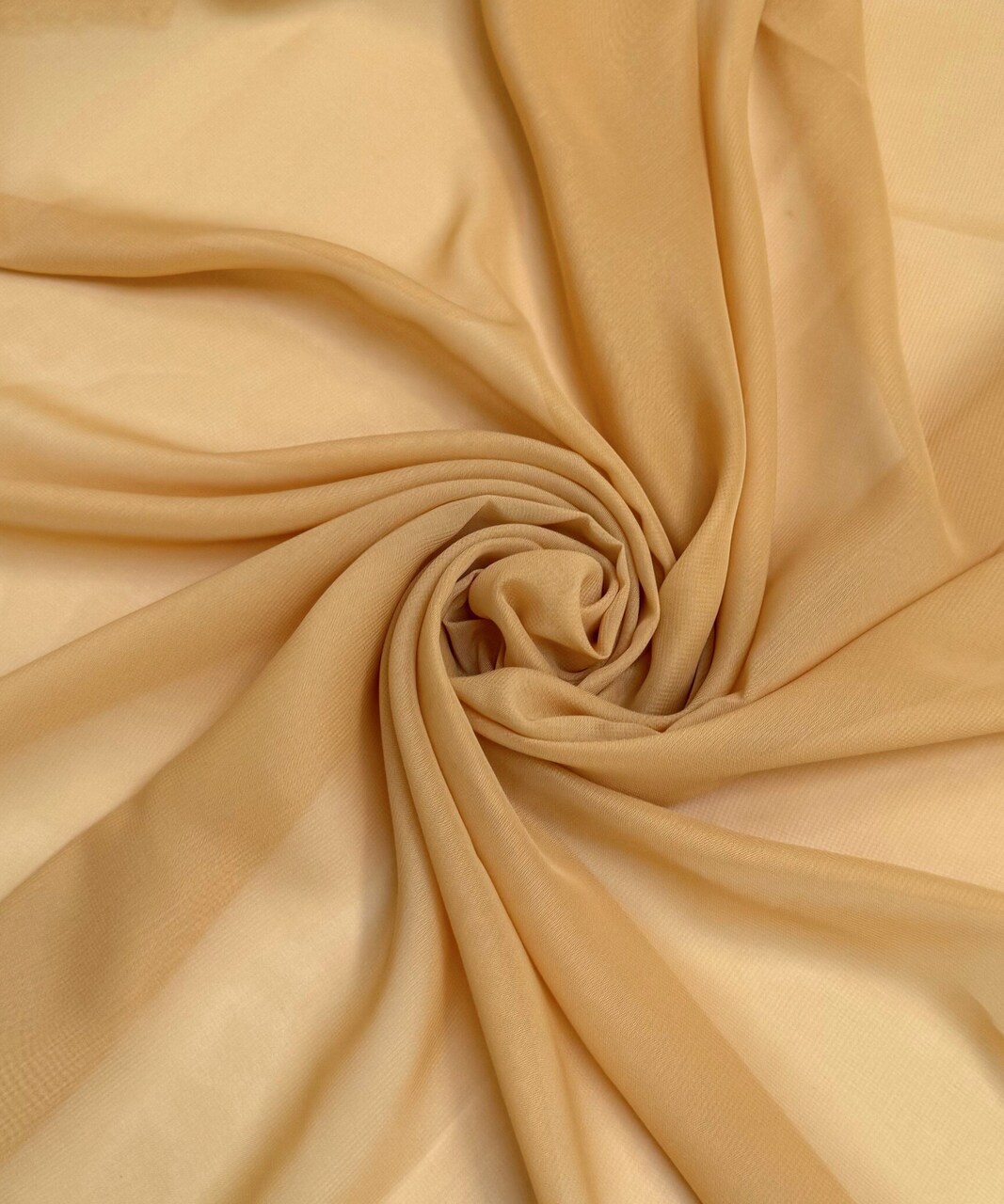Beige Gold Matte Chiffon Fabric by the Yard, 58" Wide Lightweight Sheer Draping Fabric for Chuppah, Wedding Arch, Table Runner